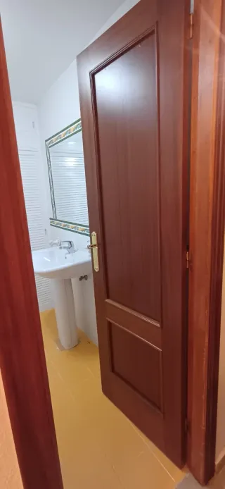 Puertas de paso (8) madera marrón oscuro, y crista