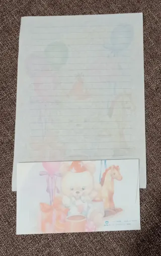 Lote 6 hojas perfumadas con sobre