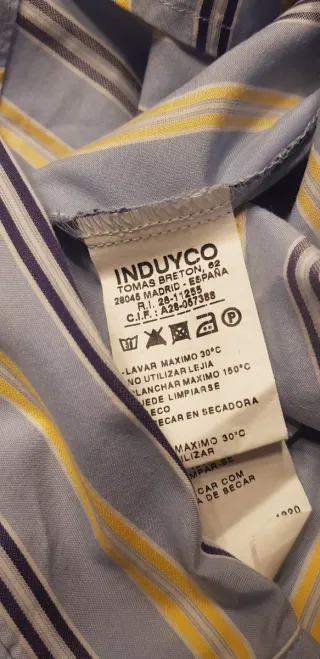 Camisa Lloyds Rayas Azul y Amarillo Talla 42