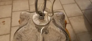 Lampadario in vetro colorato