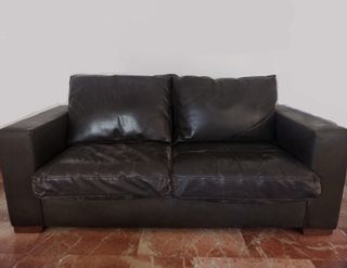 Sofá cuero Vintage piel Marrón Chocolate 2 Plazas