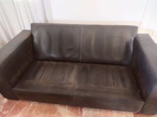 Sofá cuero Vintage piel Marrón Chocolate 2 Plazas