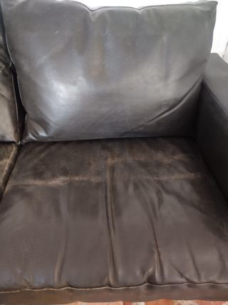 Sofá cuero Vintage piel Marrón Chocolate 2 Plazas