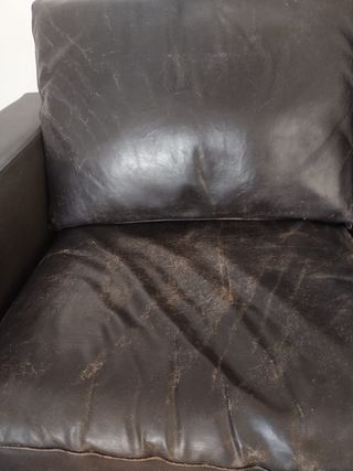 Sofá cuero Vintage piel Marrón Chocolate 2 Plazas