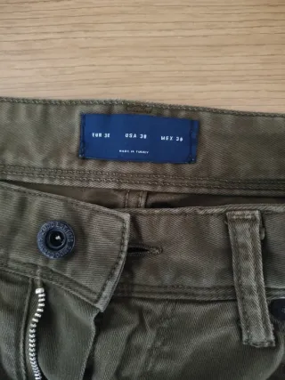 Pantalón recto verde militar