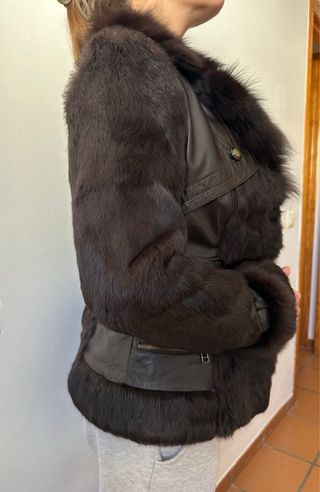 Chaqueta Piel Natural Marrón