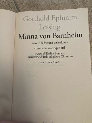 Minna von Barnhelm, ovvero La fortuna del solda...