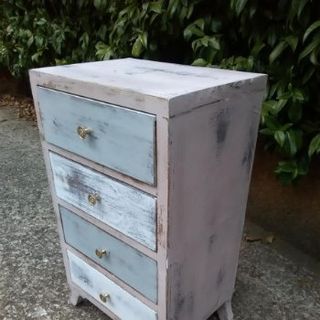 Mesita auxiliar vintage 4 cajones