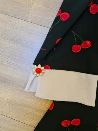 Camisa Vintage Estampado Cerezas