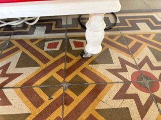 Mesa Auxiliar Vintage Cristal y Madera