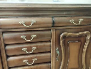 Mueble de entrada madera y mármol
