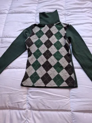 Jersey cuello alto rombos S