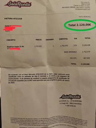 Patinete Eléctrico Dualtron Eagle Pro