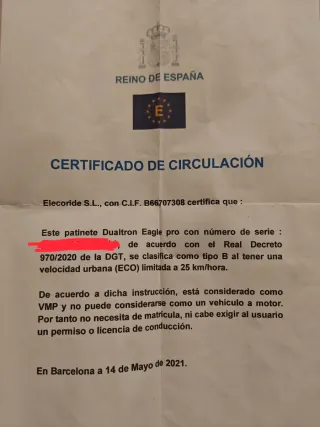 Patinete Eléctrico Dualtron Eagle Pro