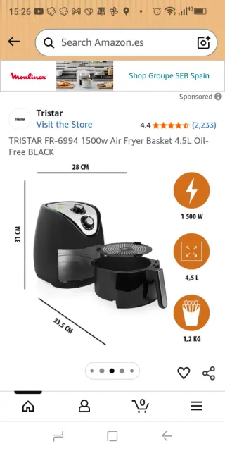 Freidora de aire Tristar