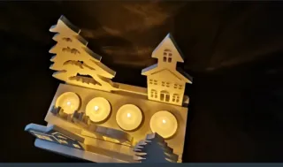 Portavelas Navideño