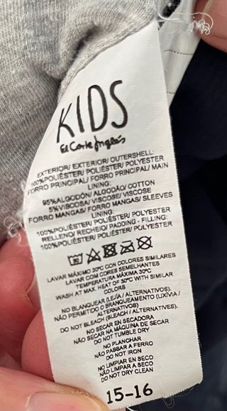 Cazadora acolchada con capucha - Talla 15-16