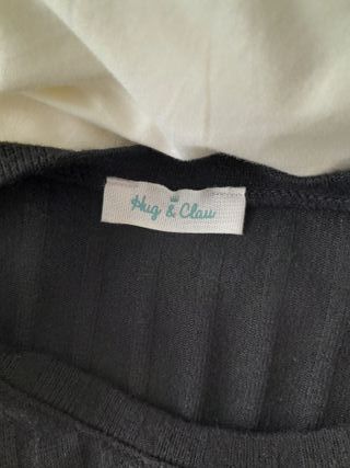 Vestido midi punto canalé negro boho