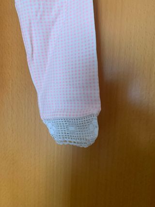 Body Peter Pan rosa con encaje