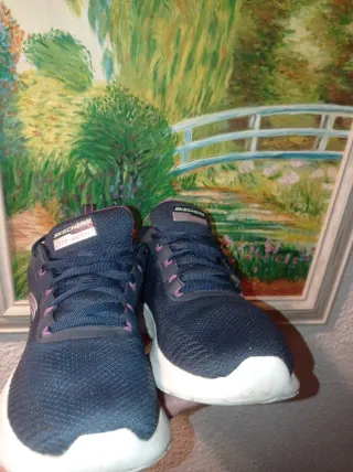 Zapatillas Skechers Mujer Talla 38 Azul/Morado