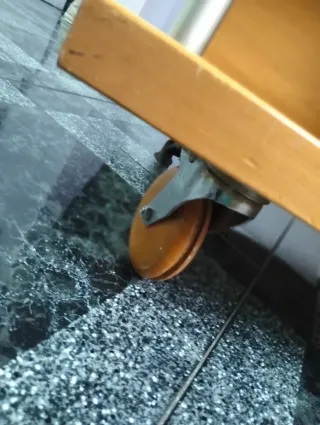 Mueble con RUEDAS cajonera y baldas madera y metal