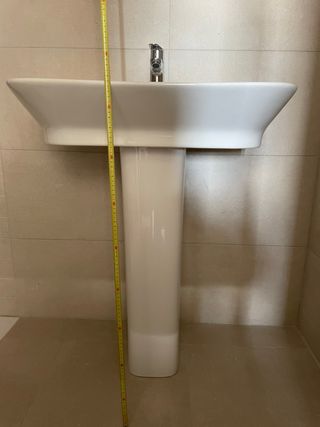 Lavabo pedestal porcelana blanco
