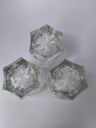 Set de 3 vasos de vidrio