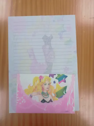 2 Hojas perfumadas con sobre y portada