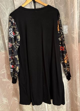 Vestido negro con estampado Goofy