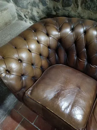 Sofá Chester Piel Vintage Marrón