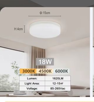 Lámpara LED 18W 15cm