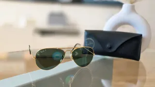 Gafas de Sol Ray-Ban Aviador Polarizadas Doradas