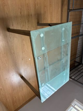 Mesa Comedor Cristal Extensible 6 Comensales