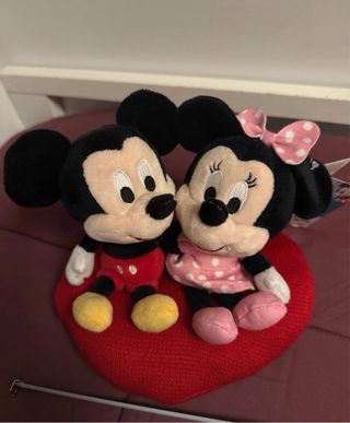 Peluche Minnie e Topolino Disney Cuore