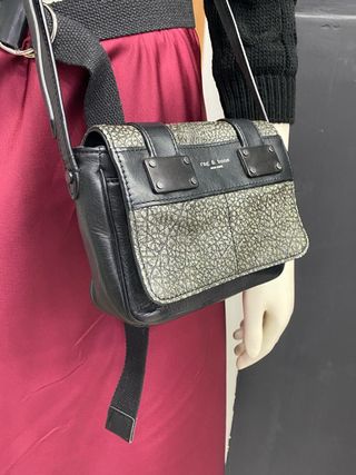 Borsetta tracolla pelle rag & bone nera/grigia