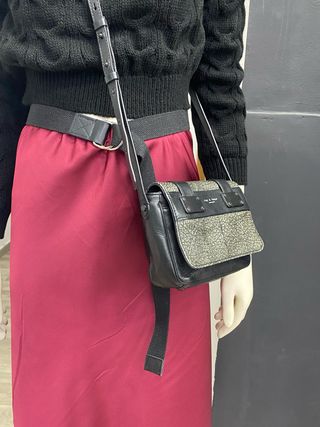 Borsetta tracolla pelle rag & bone nera/grigia