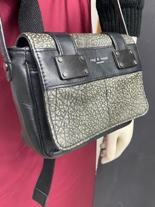 Borsetta tracolla pelle rag & bone nera/grigia