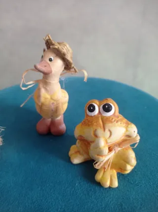 Set 3 simpatici animali fattoria ceramica