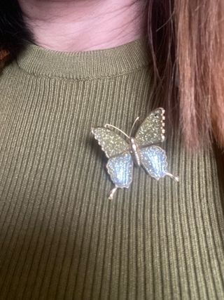 Spilla farfalla primaverile laccata