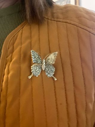 Spilla farfalla primaverile laccata