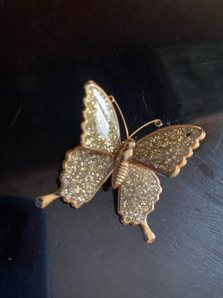 Spilla farfalla primaverile laccata