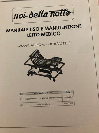 Letto medicale per anziani/disabil con meccanismo