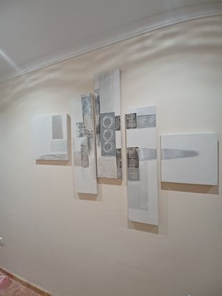 Conjunto de Cuadrosmoderno lienzos abstracto