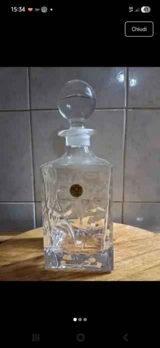 Decanter in cristallo RCR per whisky