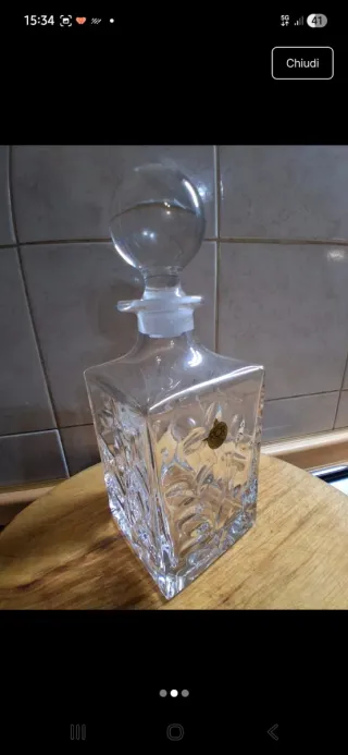 Decanter in cristallo RCR per whisky