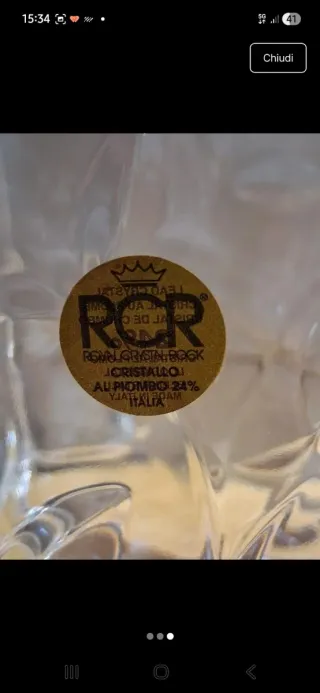 Decanter in cristallo RCR per whisky