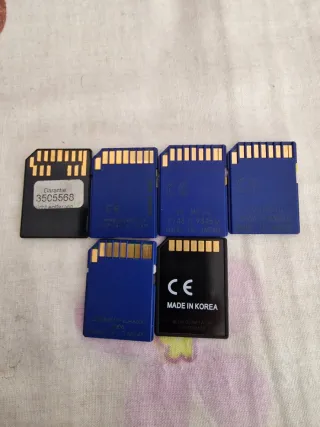 Lote Tarjetas Memoria SD MMC 1GB 2GB 64MB 32MB