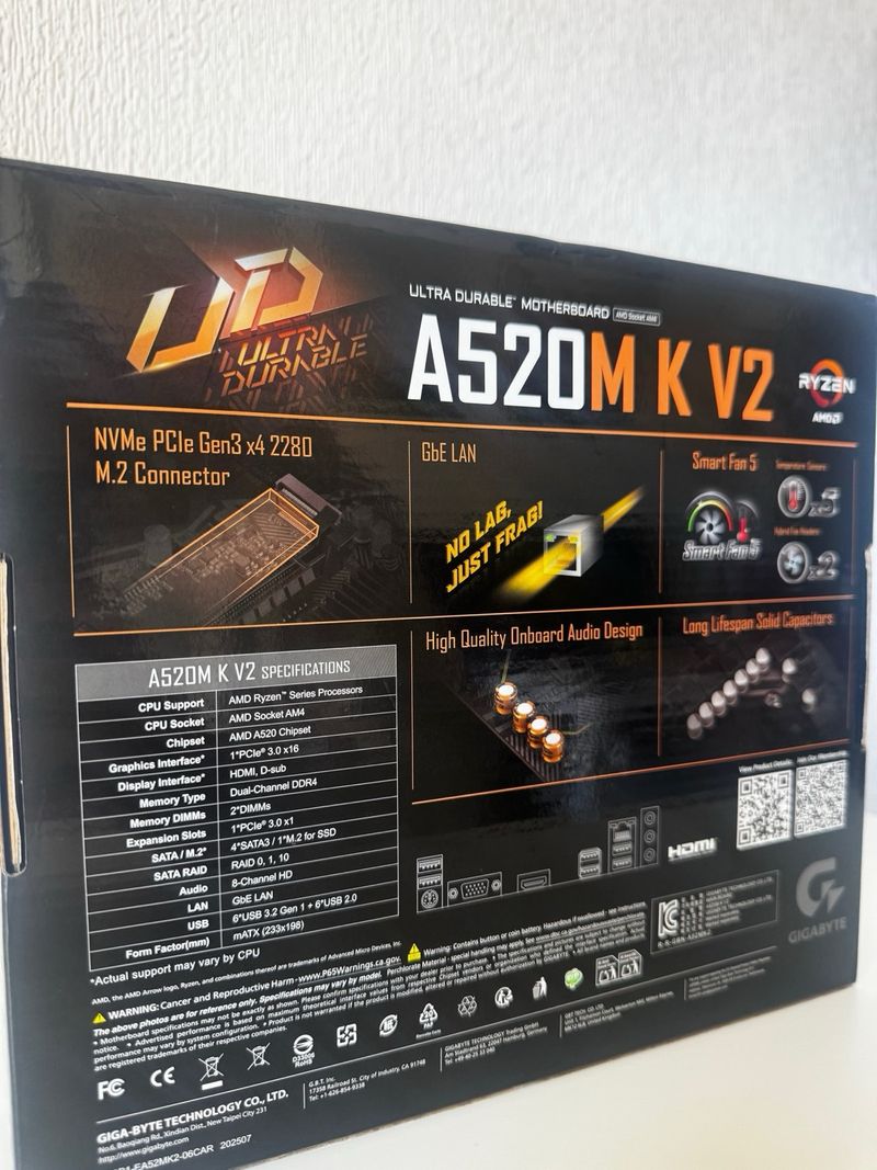 Gigabyte A520M K V2 Placa Base afbeelding 3