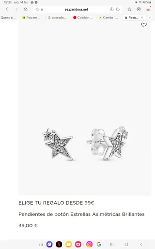 Pendientes de estrella con circonitas