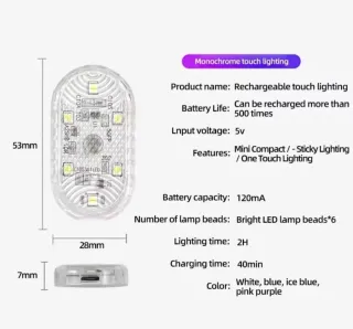 Luz LED ovalada para coche